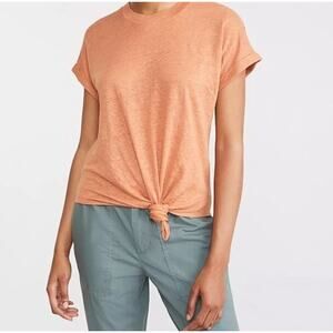 Lou And Grey For Loft 100% Linen Summer shirt Meant To Be Knotted Sz Small